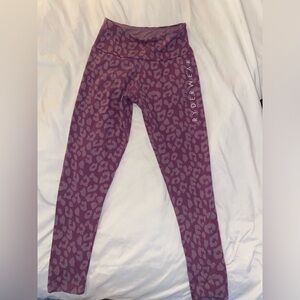 Ryderwear purple cheetah print leggings